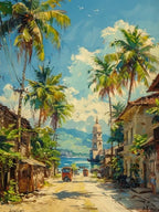 Filipino Landscape Canvas Print — Cuisine, Fishing & Nature Wall Art