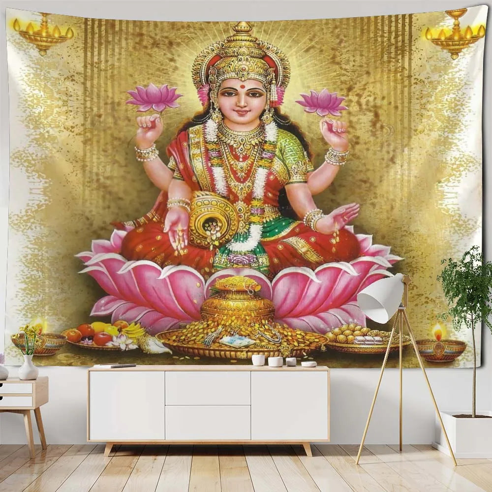 Buddha Meditation Tapestry — Indian Boho Wall Hanging