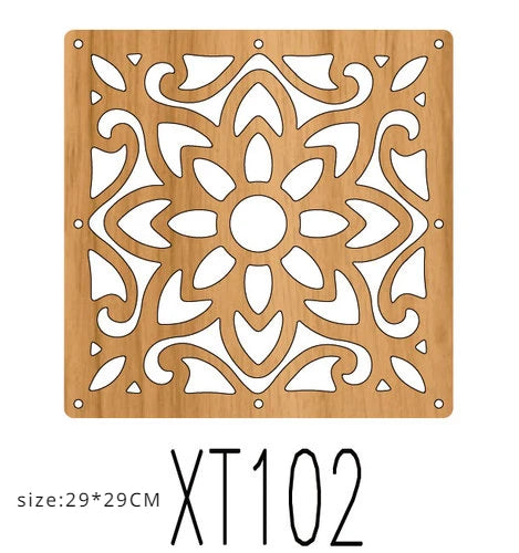 Japanese Wooden Room Divider — Hollow Screen Partition Panels