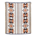 Mexican Striped Boho Blanket — Linen Throw with Tassels