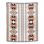 Mexican Striped Boho Blanket — Linen Throw with Tassels