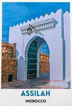 Casablanca & Marrakesh Travel Poster — Moroccan Architecture Canvas Print