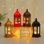 Ramadan LED Lantern — Etched Islamic Motif Table Decor