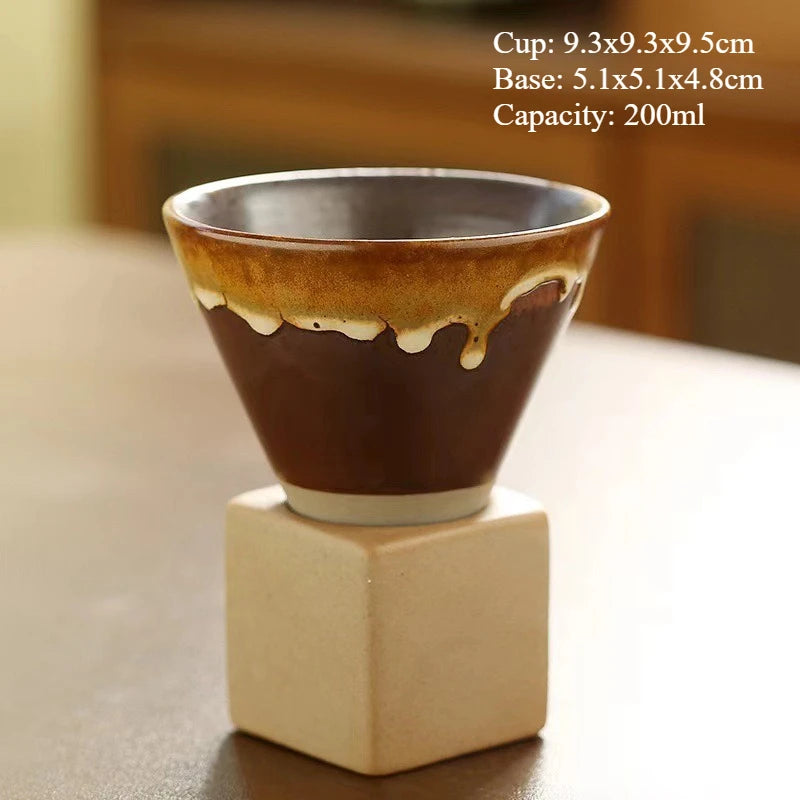 Japanese Pottery Tea Cup — Rustic Ceramic Coffee Mug