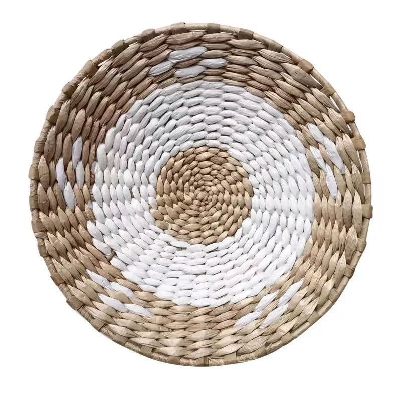 Boho Woven Wall Basket — Handcrafted Rattan Wall Décor