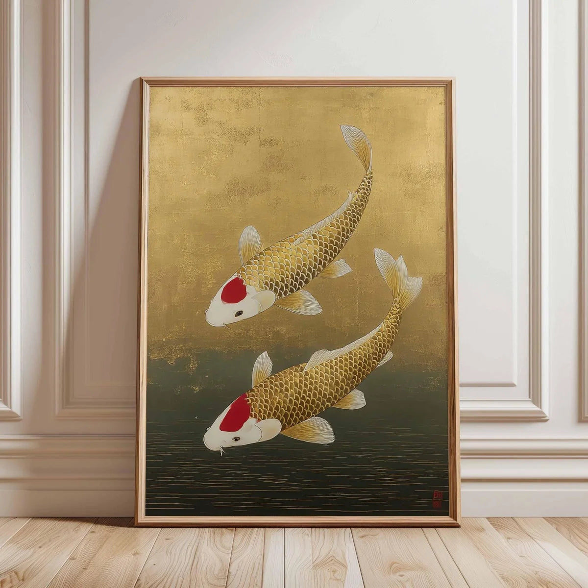 Japanese Koi Fish Canvas Prints Poster Japandi Vintage Fish Aesthetic Art Prints Bedroom Kitchen Home Decor Art Poster Gifts