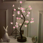 Cherry Blossom Bonsai Night Light — Touch Switch Table Lamp