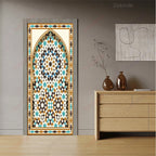 Moroccan Arch Door Mural — Islamic Geometric Wall Sticker