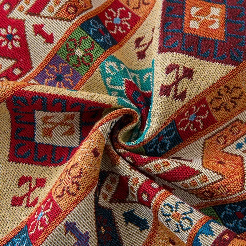 Moroccan Floral Tablecloth — Vintage Pattern Rectangular Table Cover