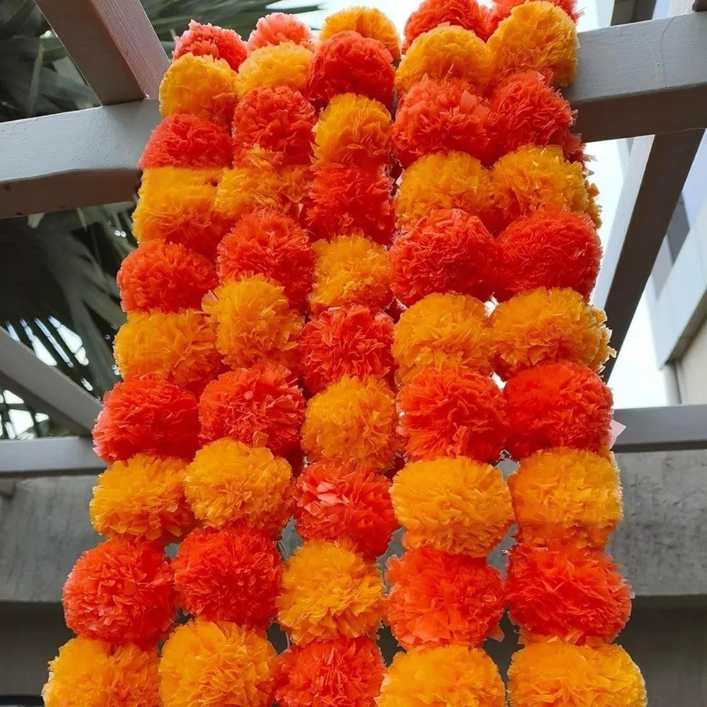 Artificial Marigold Garland — Indian Pooja & Wedding Décor