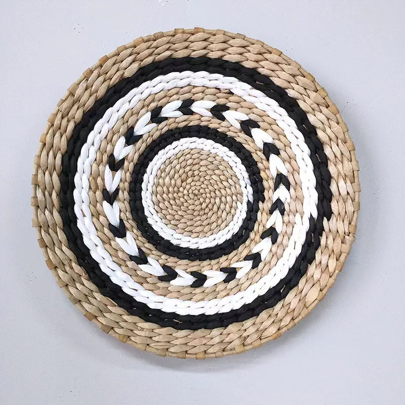 Boho Woven Wall Basket — Handcrafted Rattan Wall Décor