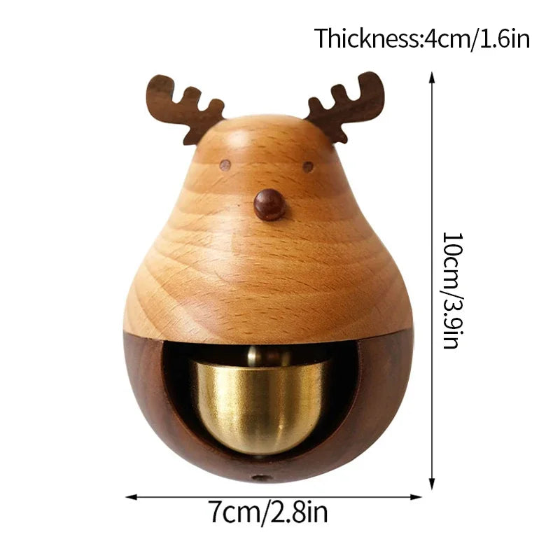 Japanese Landscape Wooden Wind Chime — Magnetic Doorbell & Entrance Bell