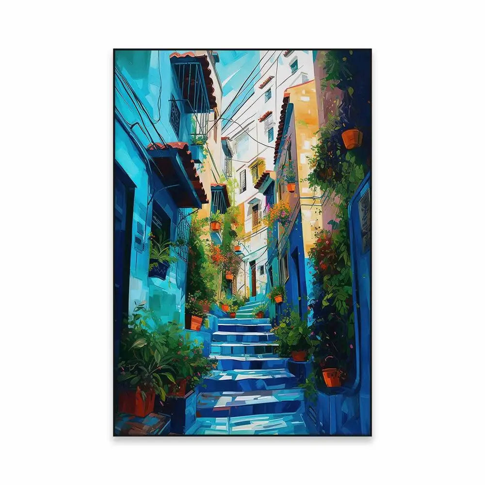 Morocco Travel Canvas Print — Chefchaouen Blue City & Moroccan Landscapes