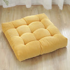 Square Floor Meditation Pillow — Tufted Yoga & Seating Cushion