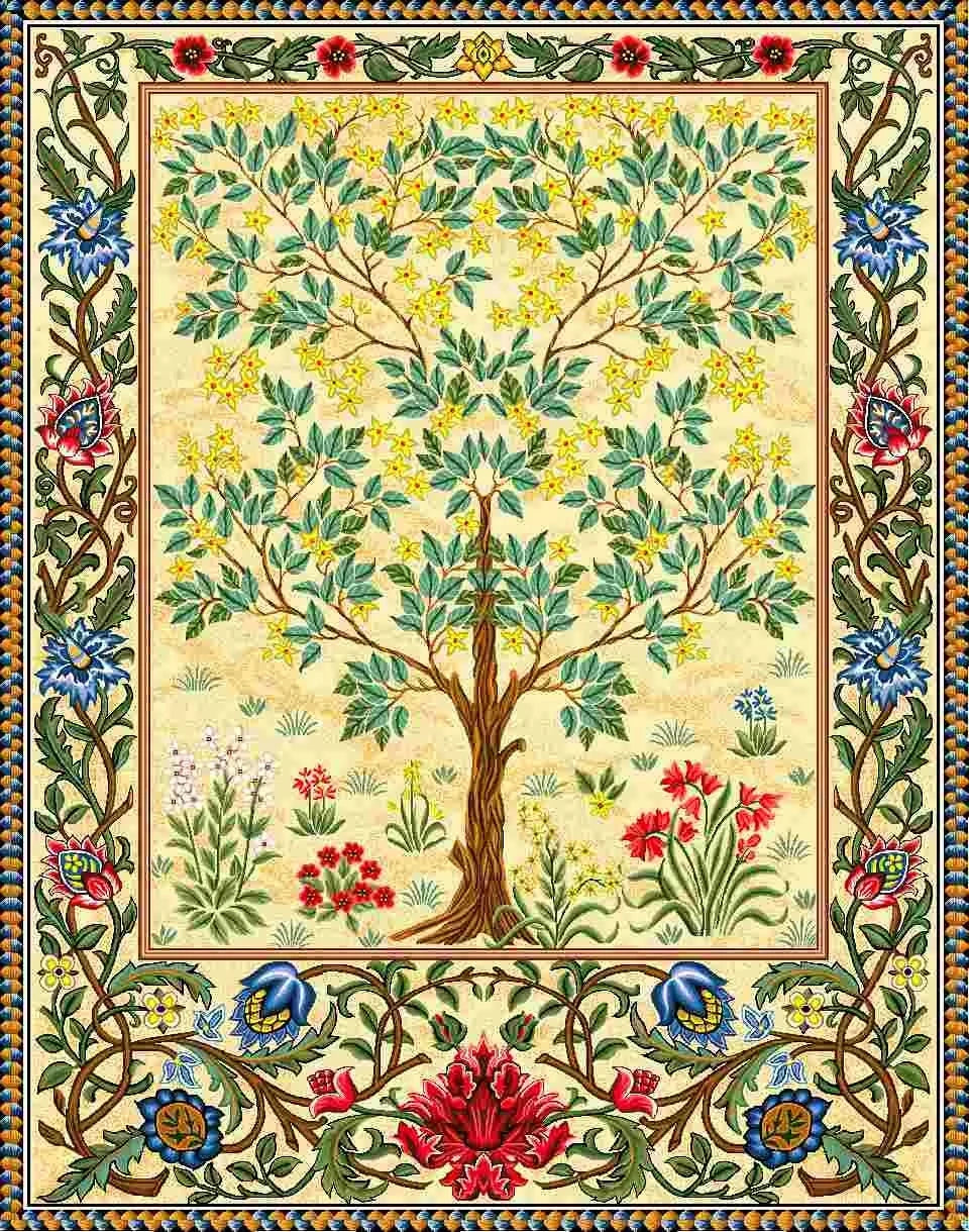 Tree Of Life Art William Morris Landscape Canvas Wall Art Vintage Nature Scenery Prints Modern Home Living Room Decoration