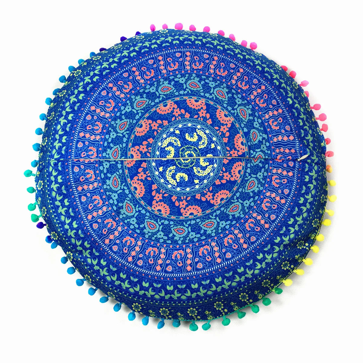 Moroccan Mandala Floor Cushion Cover — Round Bohemian Tatami Seat Cover