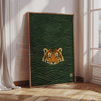 Ukiyo-e Tiger Canvas Wall Art — Japandi Wave Print