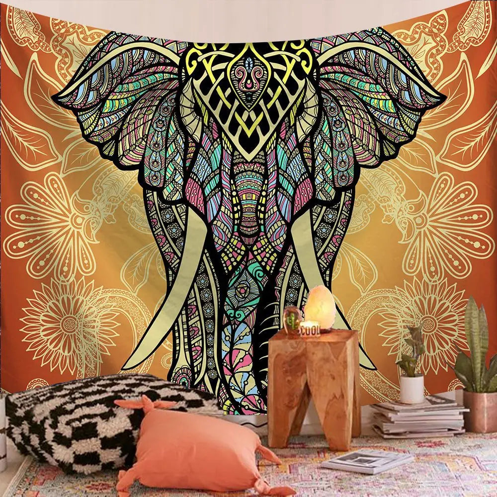 Wall Hanging Indian Mandala Tapestry Psychedelic Bohemian Home Decoration Aesthetic Living Room Background Cloth Beach Yoga Mat
