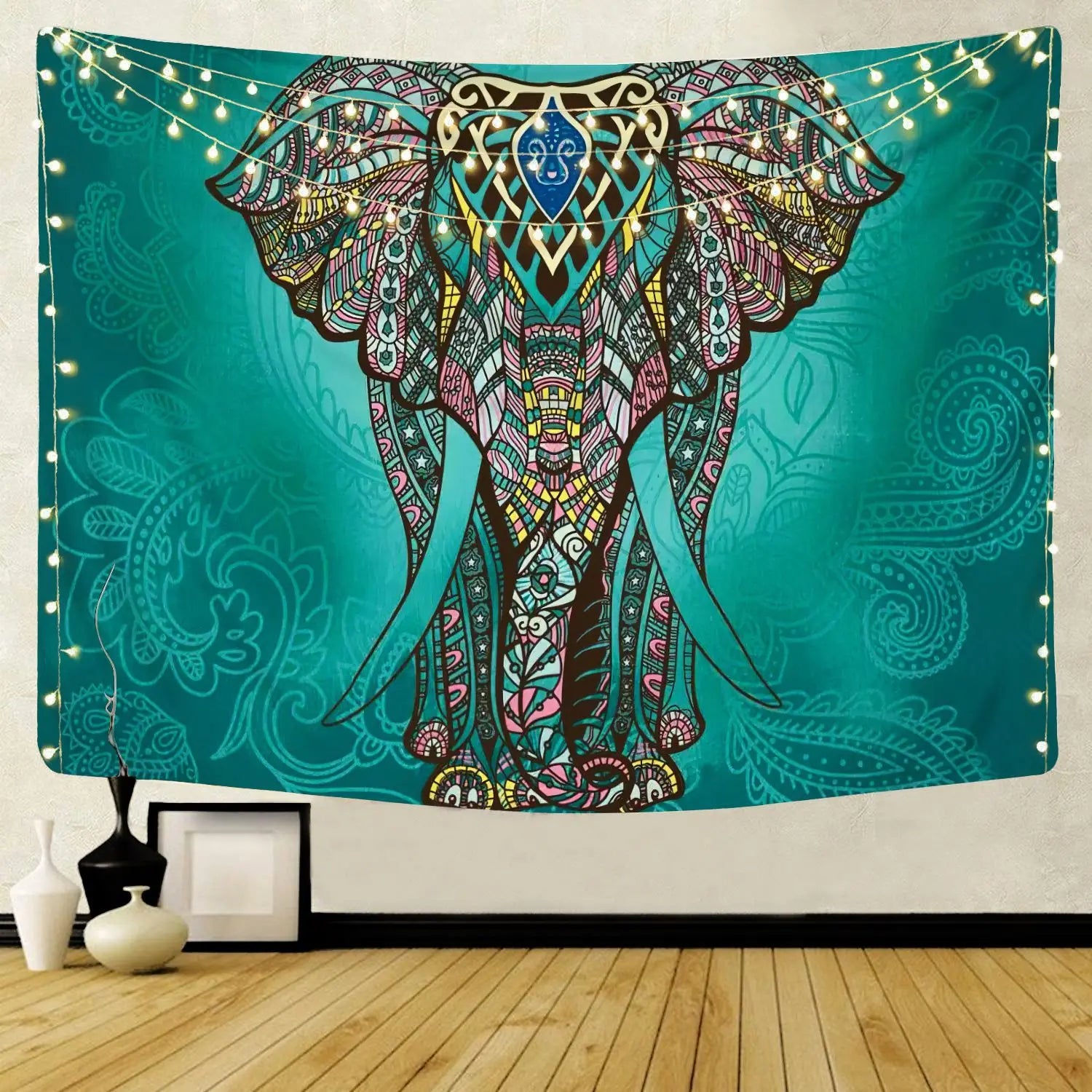 Wall Hanging Indian Mandala Tapestry Psychedelic Bohemian Home Decoration Aesthetic Living Room Background Cloth Beach Yoga Mat