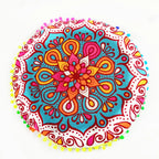 Moroccan Mandala Floor Cushion Cover — Round Bohemian Tatami Seat Cover