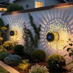 Solar Datura Lantern Wall Light — Outdoor Garden & Patio Lamp