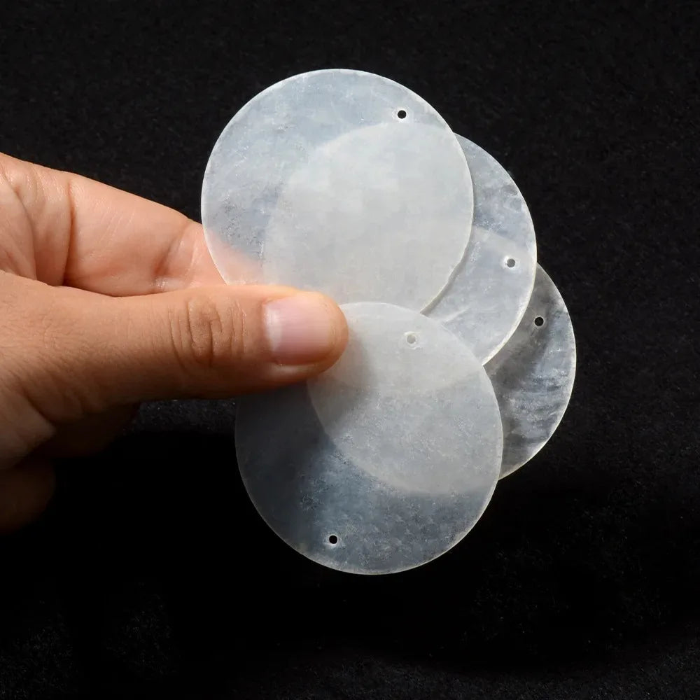 Natural Capiz Shell Slices – DIY Craft Supply for Wind Chimes & Pendant Lighting