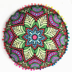 Moroccan Mandala Floor Cushion Cover — Round Bohemian Tatami Seat Cover