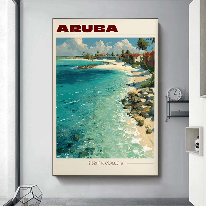 Vintage Havana, Cuba Travel Poster Canvas Print — Latin Heritage Wall Art