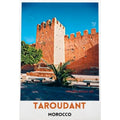 Casablanca & Marrakesh Travel Poster — Moroccan Architecture Canvas Print