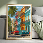 Havana Cuba Travel Poster Canvas Print — Latin Heritage Wall Art
