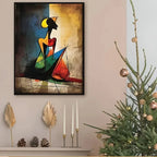 Abstract African Tribal Figure — Modern Expressionist Wall Art