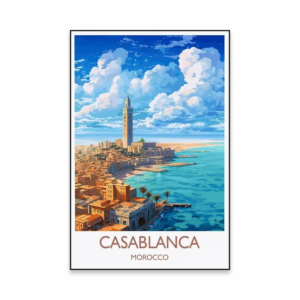 Morocco Travel Canvas Print — Chefchaouen Blue City & Moroccan Landscapes