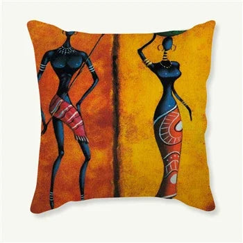 African Collection Living  Clothing Clipart Pillow Cushion  Woman case Sofa Car Decoration