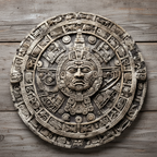 Aztec Sun Stone Wall Plaque – Aluminum HD-Printed Wall Art, 8x8 Inch Rustic Home Decor