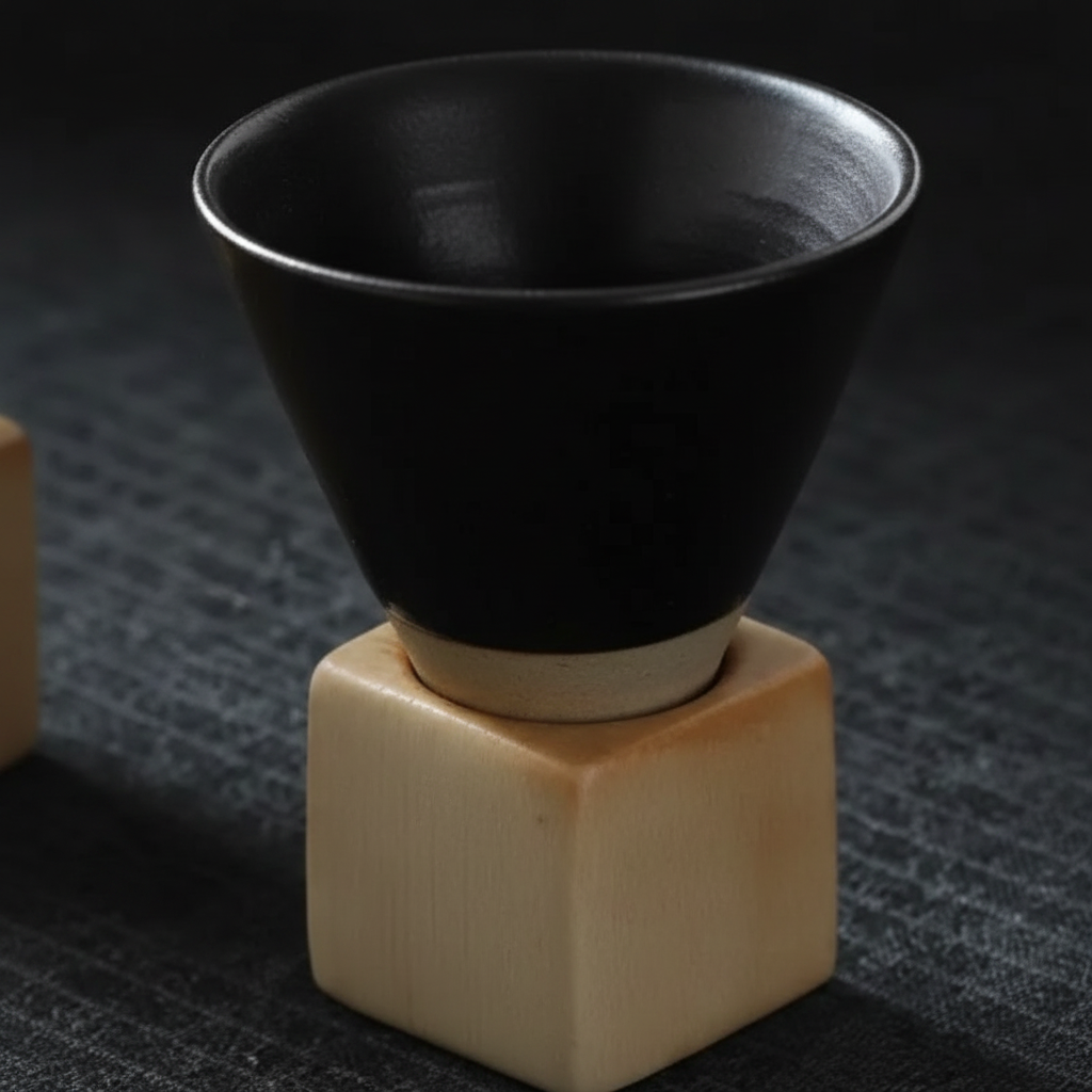 Wabi-Sabi Ceramic Pour-Over Coffee Cone — Handcrafted Rustic Pottery