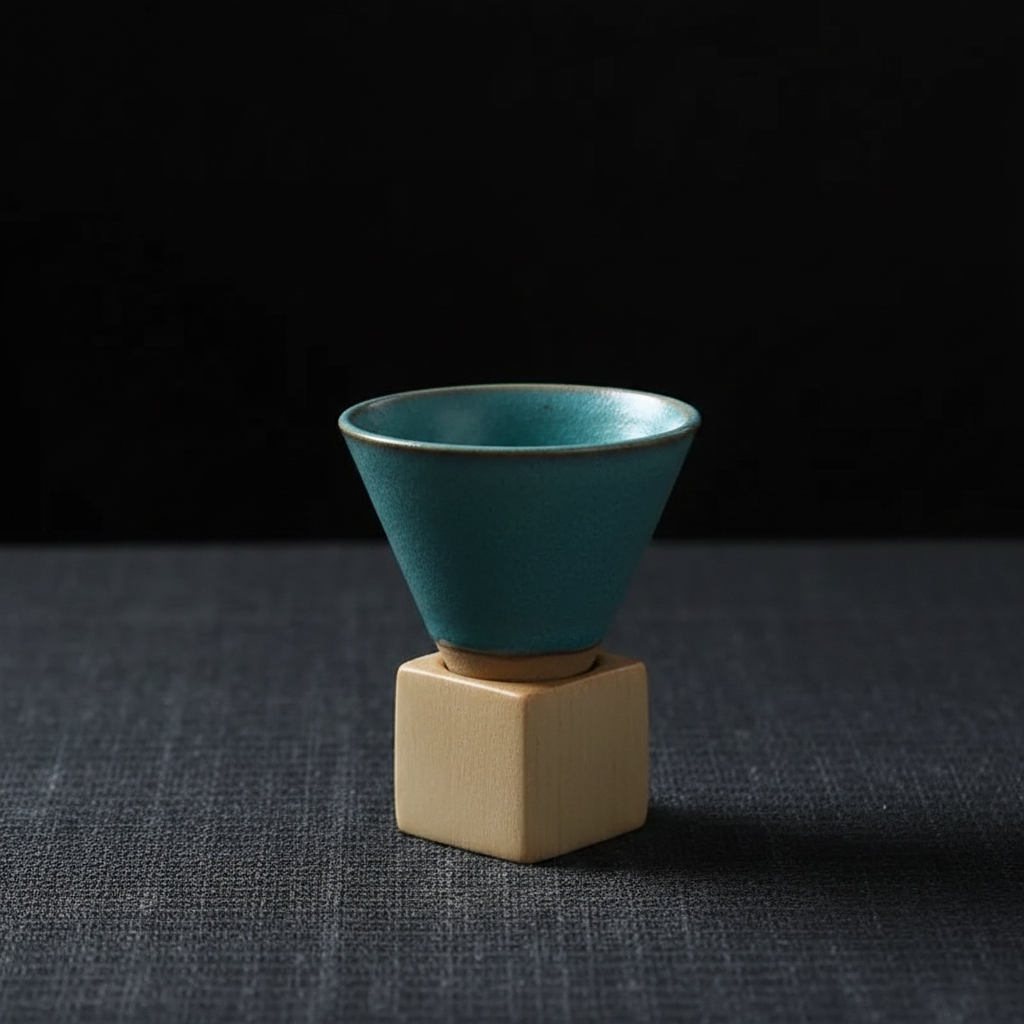 Wabi-Sabi Ceramic Pour-Over Coffee Cone — Handcrafted Rustic Pottery