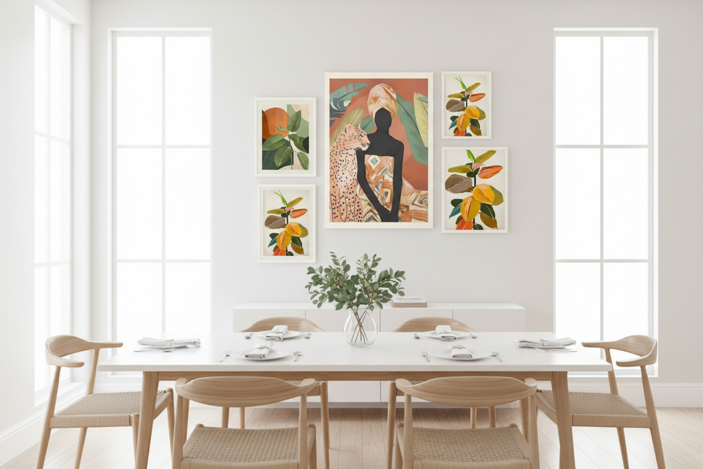 African Woman in Bloom — Canvas Wall Art Print