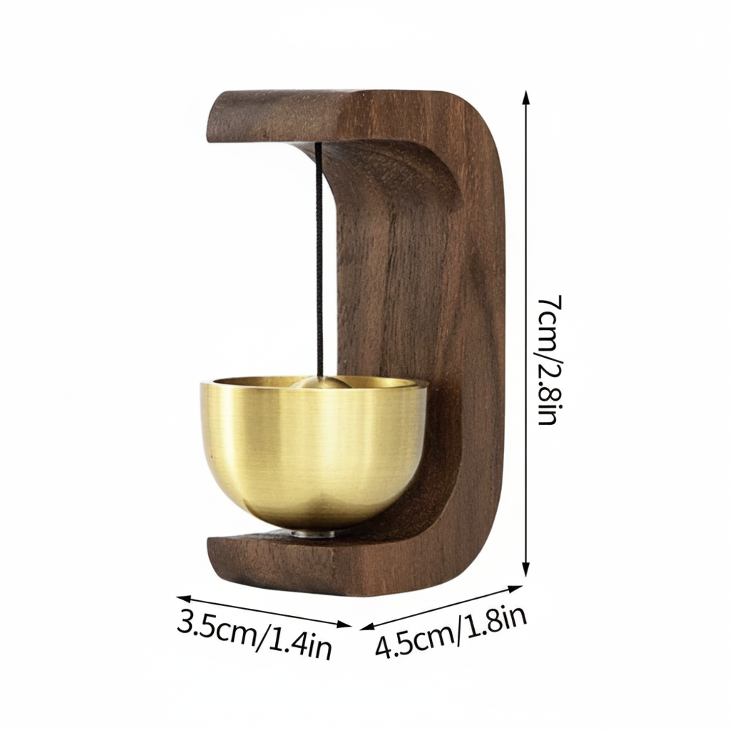 Japanese Landscape Wooden Wind Chime — Magnetic Doorbell & Entrance Bell