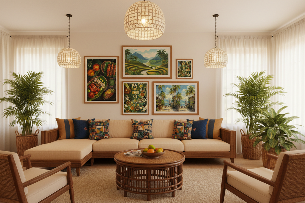 Filipino Landscape Canvas Print — Cuisine, Fishing & Nature Wall Art