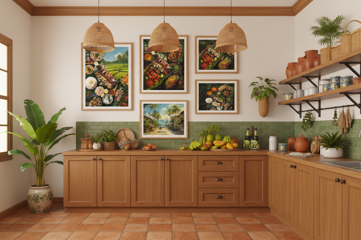 Filipino Cuisine Fishing Nature Landscape Posters Wall Art Canvas Painting Posters Prints For Living Room Decor