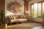 Handwoven Bamboo Peach Fan — Filipino Artisan Cooling Fan