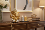 1 Exquisite Indian Ganesha Golden Statue Ornament, a Good Item for Blessing and Good Fortune in the Home, Indian Art Style Decoration