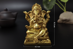 Golden Ganesha Statue — Indian Blessing & Prosperity Ornament