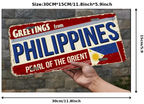 Greetings from Philippines Metal Sign — Pearl of the Orient Wall Art