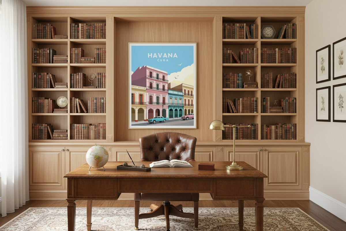 Vintage Havana, Cuba Travel Poster Canvas Print — Latin Heritage Wall Art