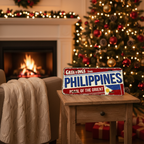 Greetings from Philippines Metal Sign — Pearl of the Orient Wall Art