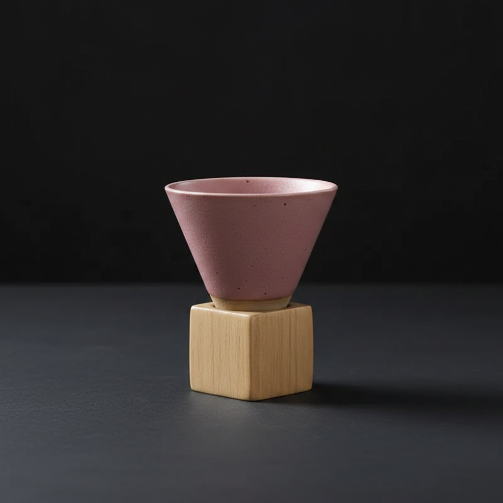 Wabi-Sabi Ceramic Pour-Over Coffee Cone — Handcrafted Rustic Pottery
