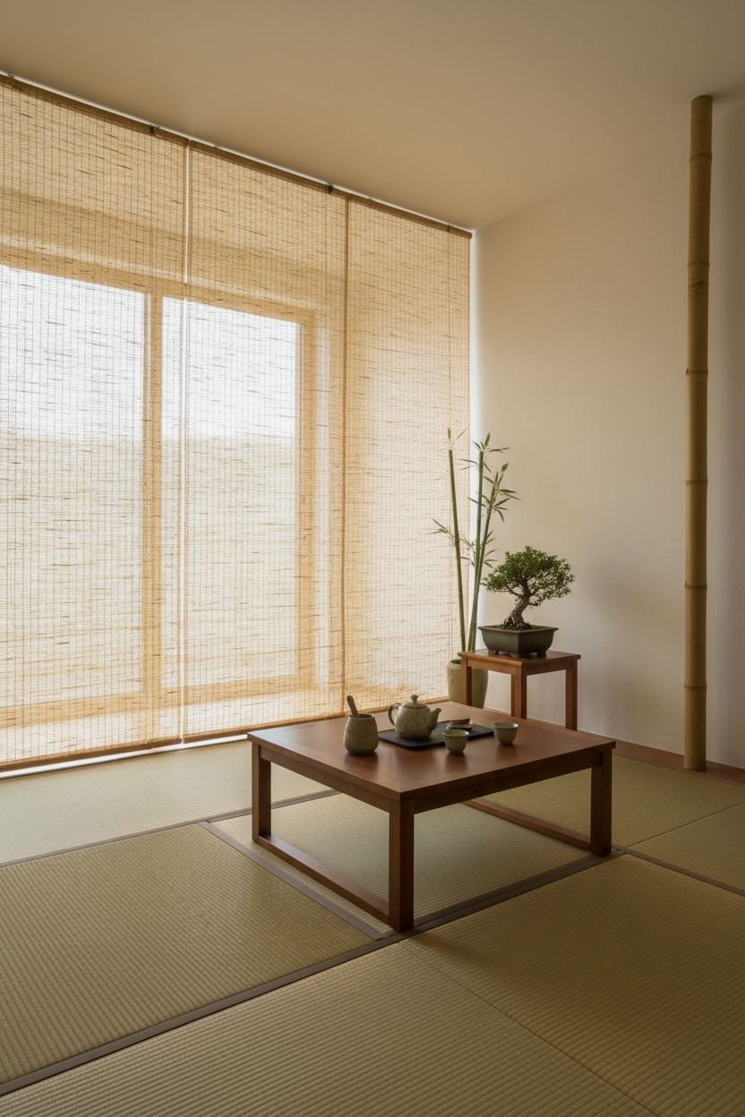 Retro and nostalgic ramie curtains, partition screens, semi shading grass curtains in the entrance Plant Fiber