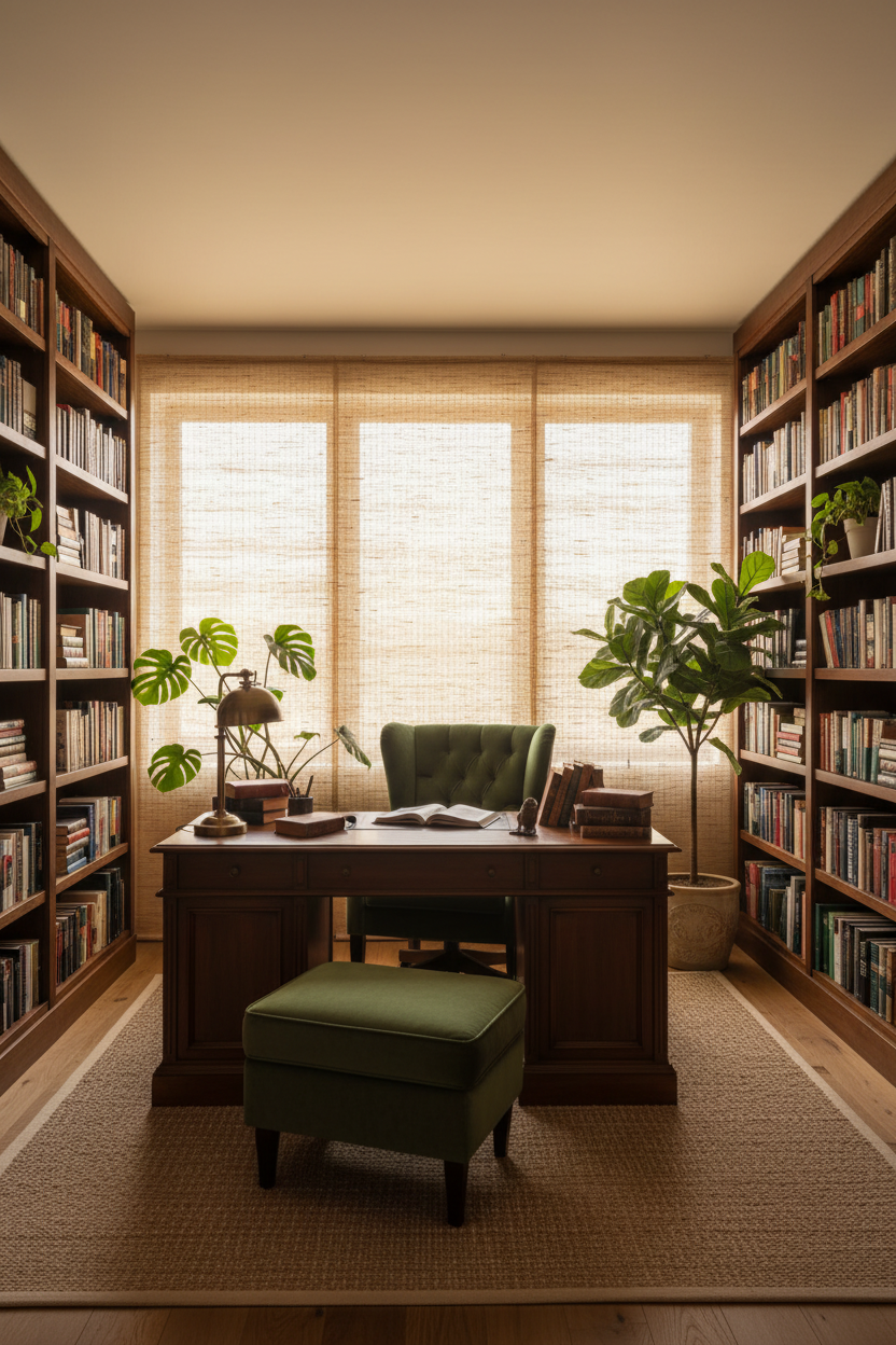 Ramie Grass Curtain Divider — Japanese Entryway Screen