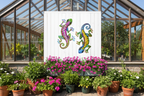 Large 3D Metal Gecko Wall Sculpture — Indoor & Outdoor Iron Lizard Art